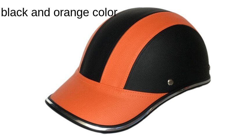 Verstelbare Fiets Fietsen Helm Baseball Cap Anti Uv Veiligheid Fiets Helm Mannen Vrouwen Racefiets Helm Voor Outdoor Mtb Schaatsen: Black orange