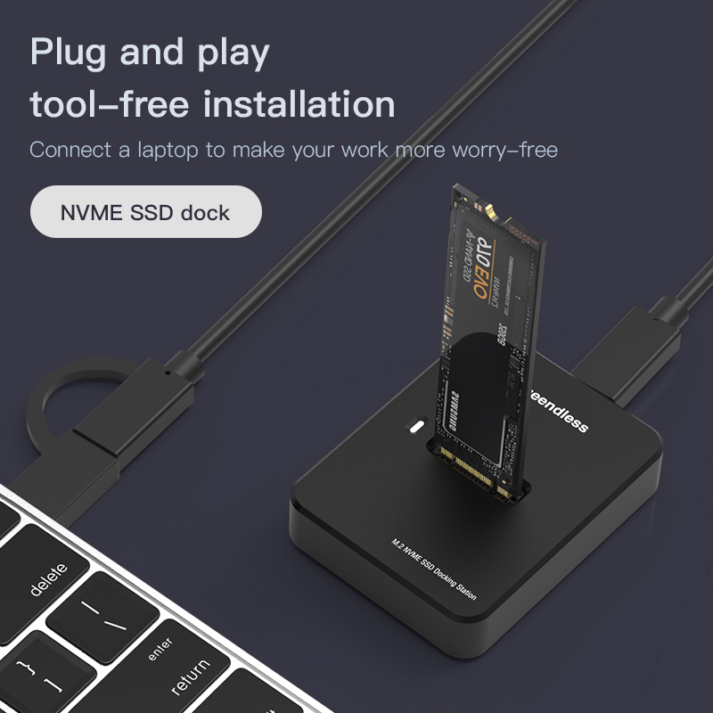 External SSD Hard Disk M.2 SSD Enclosure 10G Online Reading Writing Speed SSD Case For M.2 SSD Docking Station For PC Computer