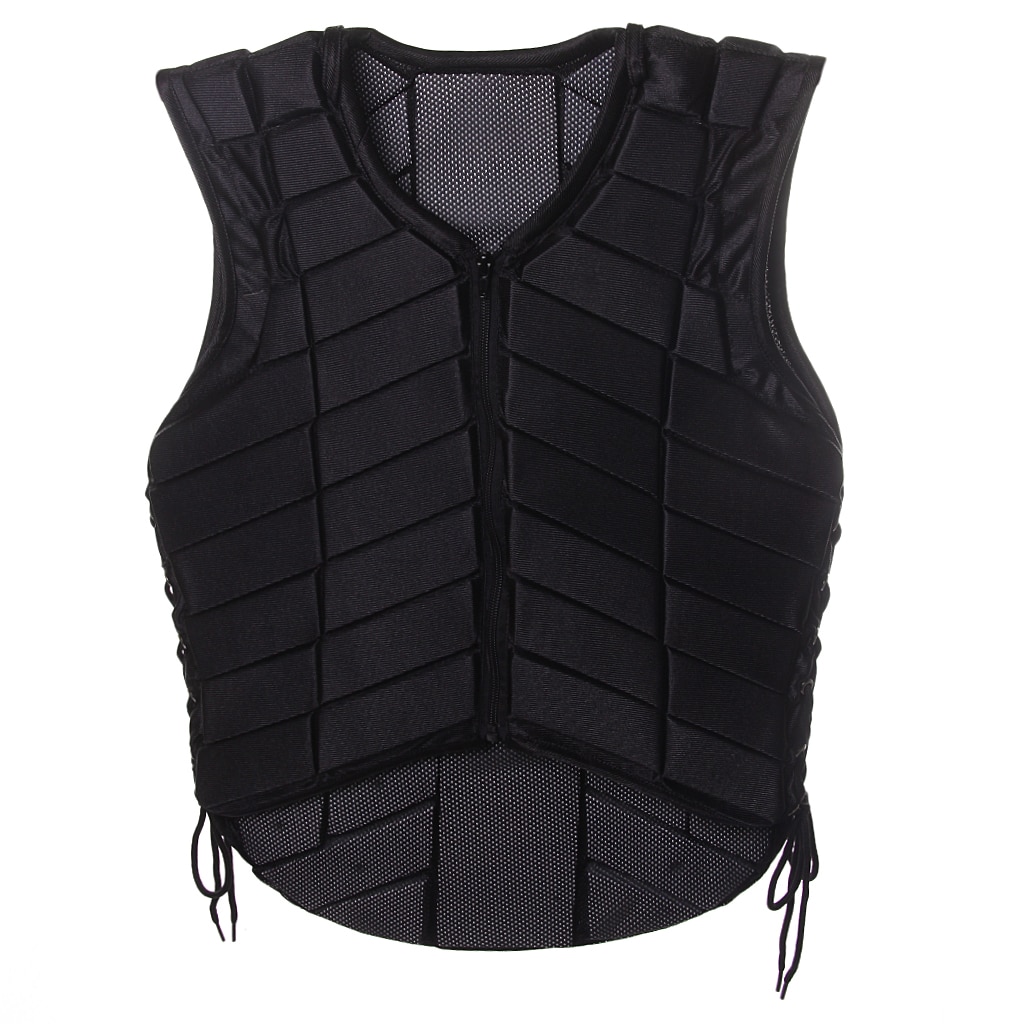 Safety Equestrian Horse Riding Vest Protective Body Protector Black Adult Sportswear Camping Hiking Accessories Shock Absorption