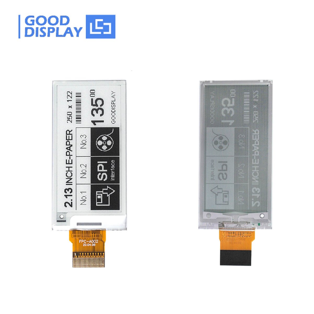 2.13 Inch 250x122 Raspberry Pi Eink Display, Supports 1.5s Fast Refresh GDEY0213B74, Electronic Epaper Tag