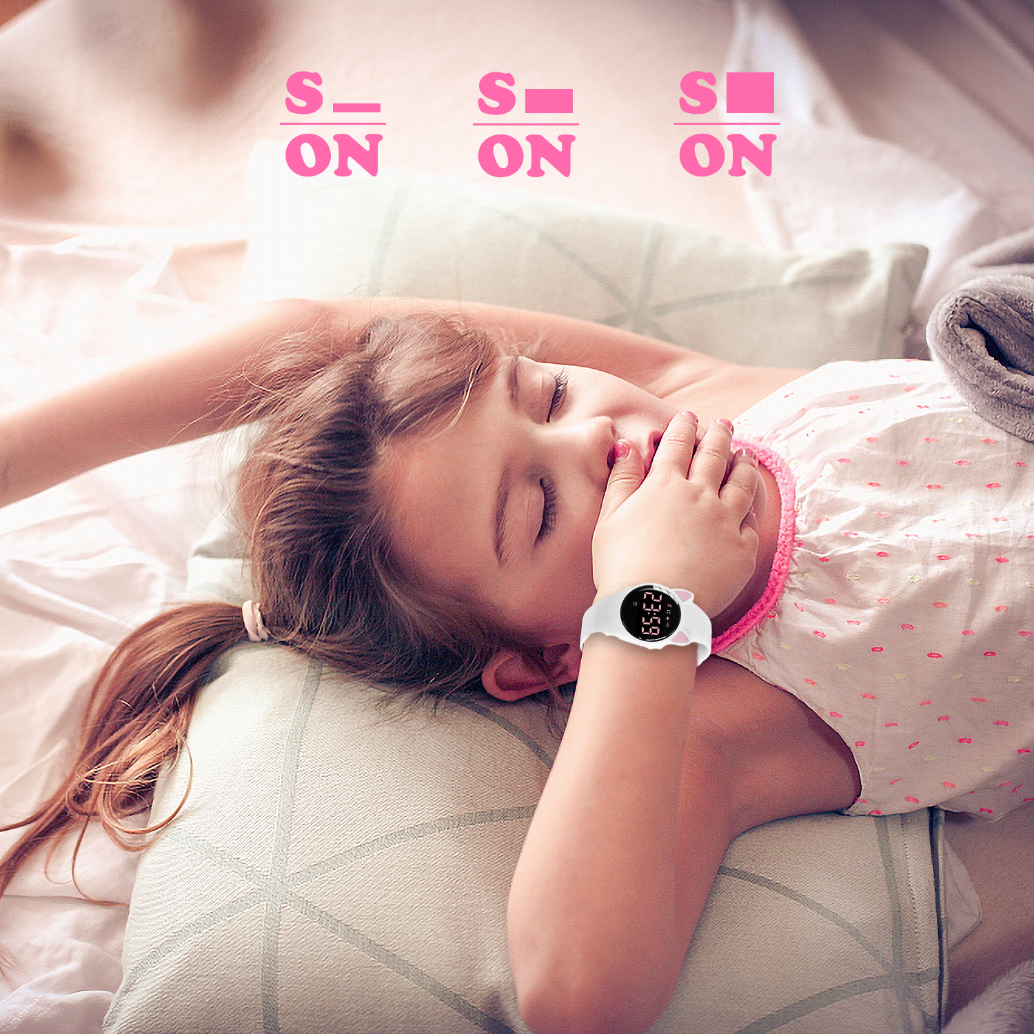 Kids Fitness Watch Digital Activity Tracker Watch for Kids Ages 3-12 Non-Bluetooth Alarm Count Steps Wrist Watch for Kids