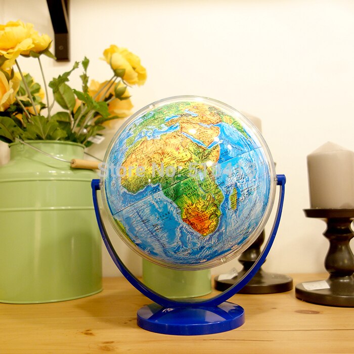 Aardbolhelling van de universele dia 20cm hd topografie districten in zowel engels als chinees aardbolhelling