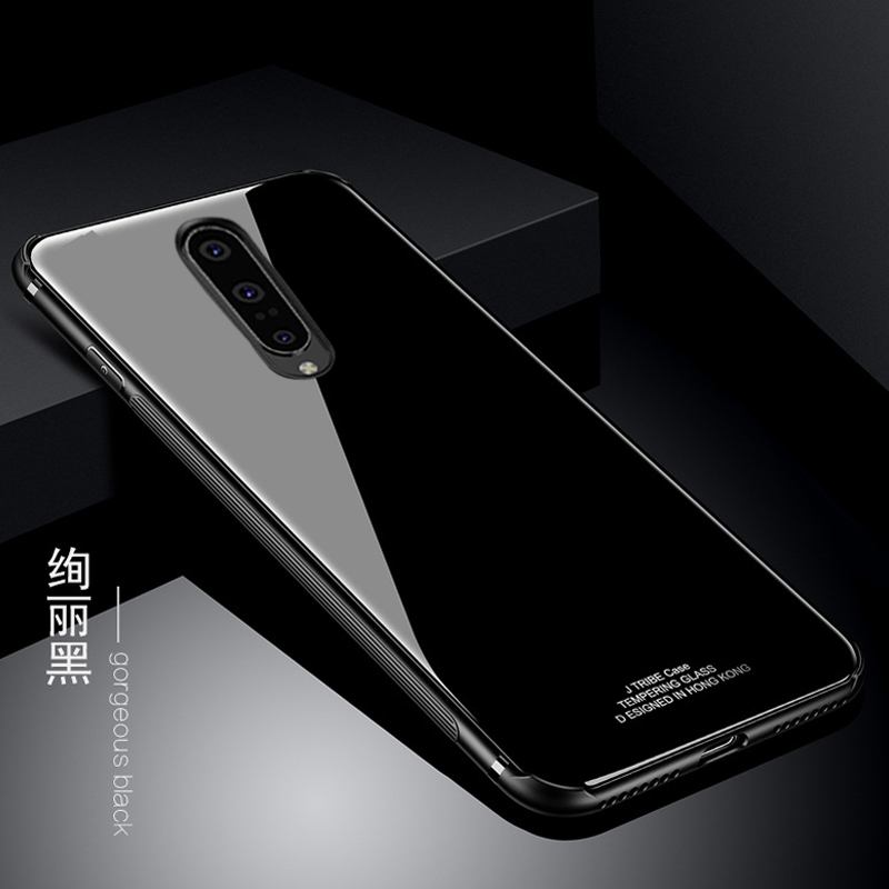 Xinwen de vidrio original armadura ETUI trasero de teléfono... coque de caso para one plus 7 pro 6 5 t 6t 7 t 8 t 5 para oneplus 7: for one plus 7 / Black