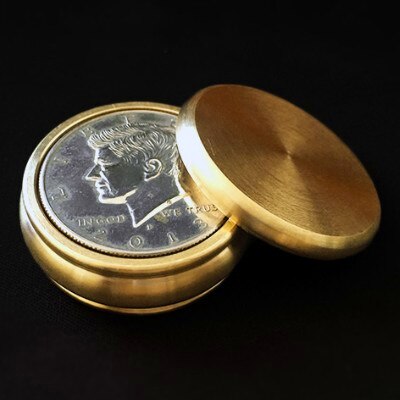Buddha Boston Kasten (halb Dollar, Durcheinander) magie Tricks Zauberer nah dran hoch Illusion Spielerei Stütze Mentalismus Münze Durchdringen Verschwinden Magia