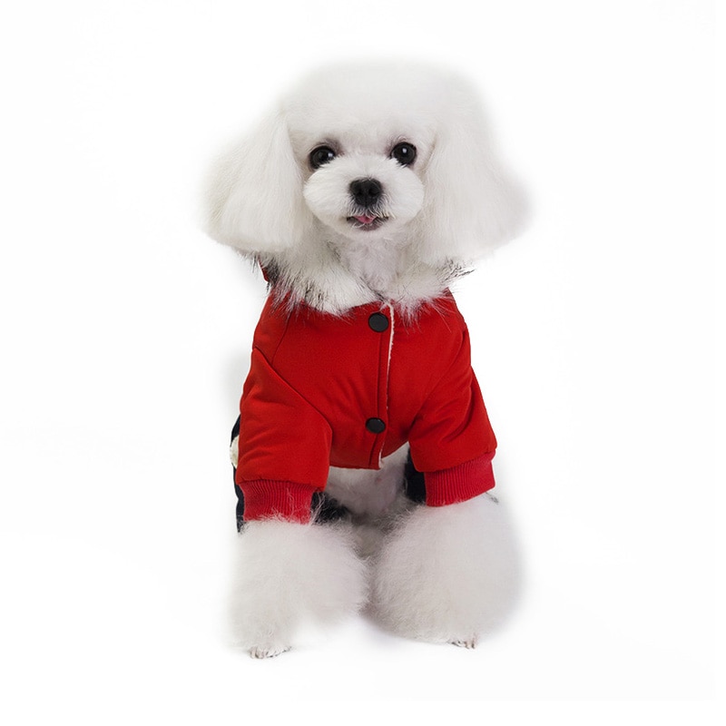 Pawtira roupas de inverno para cachorro, roupa para cachorro com capuz, casaco quente de cachorro com gola de pele, vestuário para animal de estimação