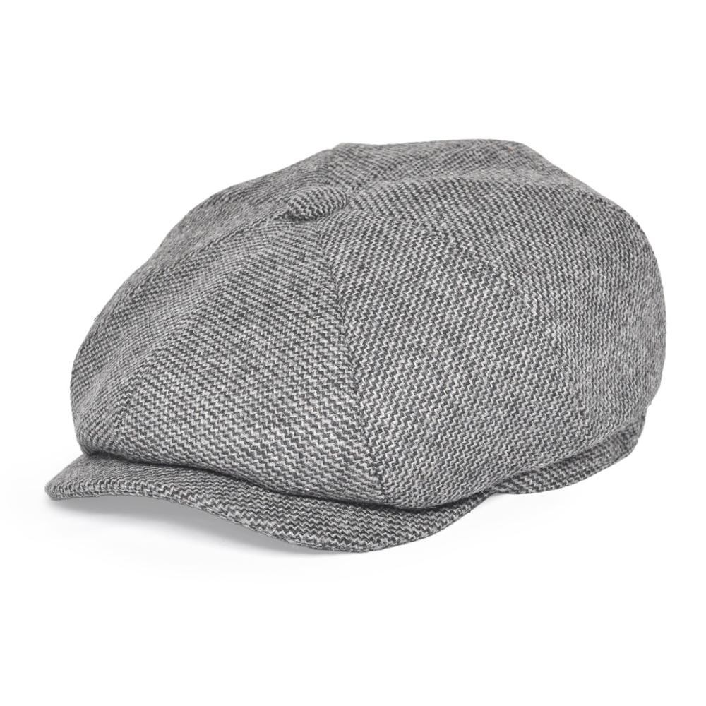 FEINION-casquette Newsboy grande taille, chapeau de conducteur, 50%, laine Tweed, casquettes plates, chevrons, chapeau pour hommes et femmes, 068: Argent / 59 cm