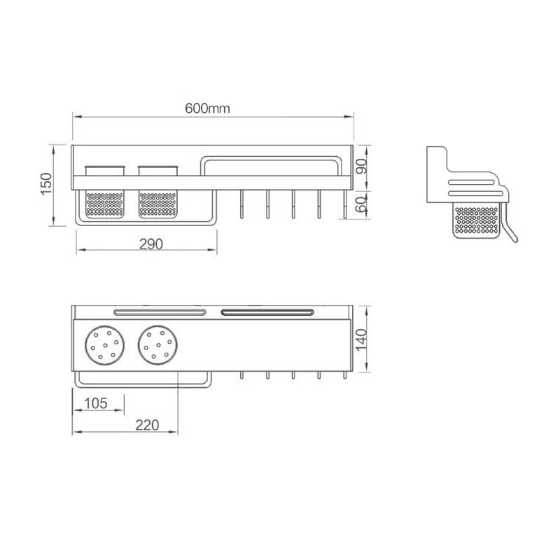 Cocina rangement de cuisine doré mur F | Stockage, espace de rangement, armoire à épices en aluminium et garde-manger, organisateurs