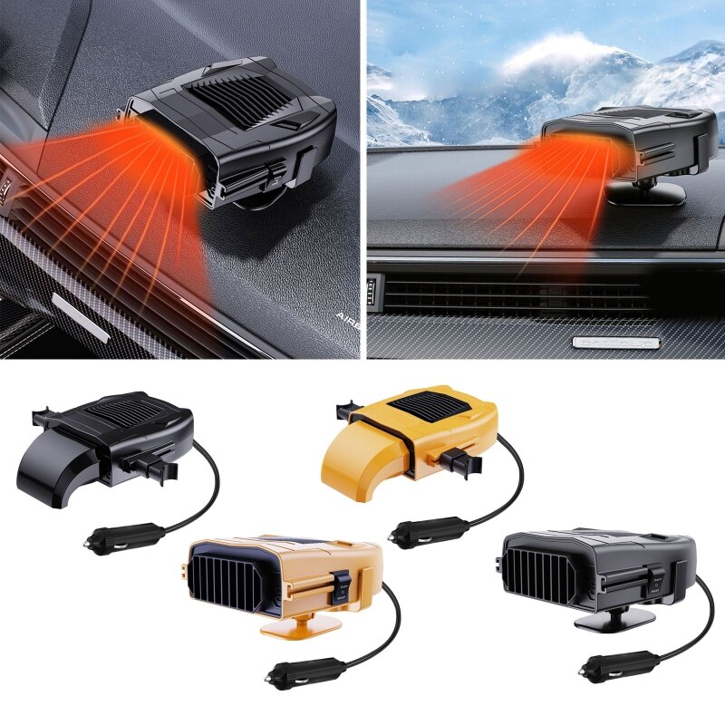 12V 5W Car Electric Heater Winter Fan Defogger Demister Defroster Heater Rotatable Electric Heater
