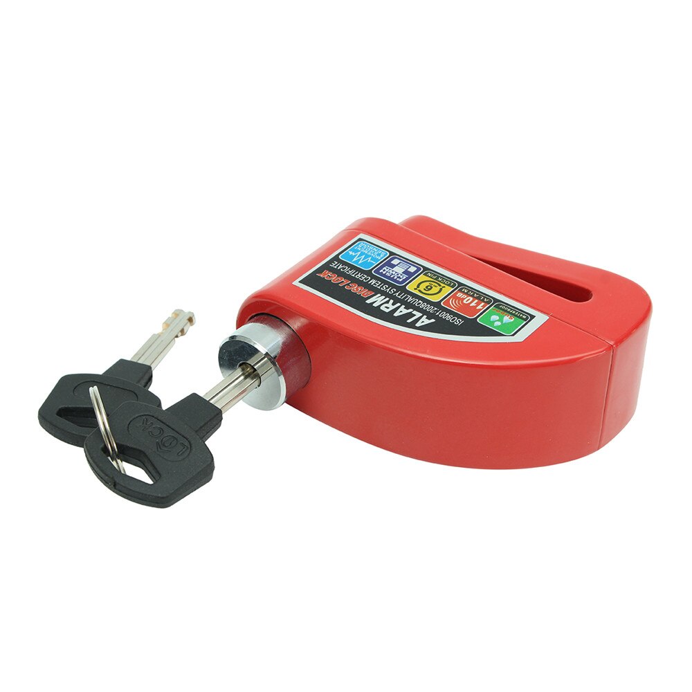 2m/6ft Metal Motorcycle Scooter Security Anti-theft Wheel Disc Brake Lock Alarm Kit Reminder Cable Alarm Lock Bike Brake Bag: E