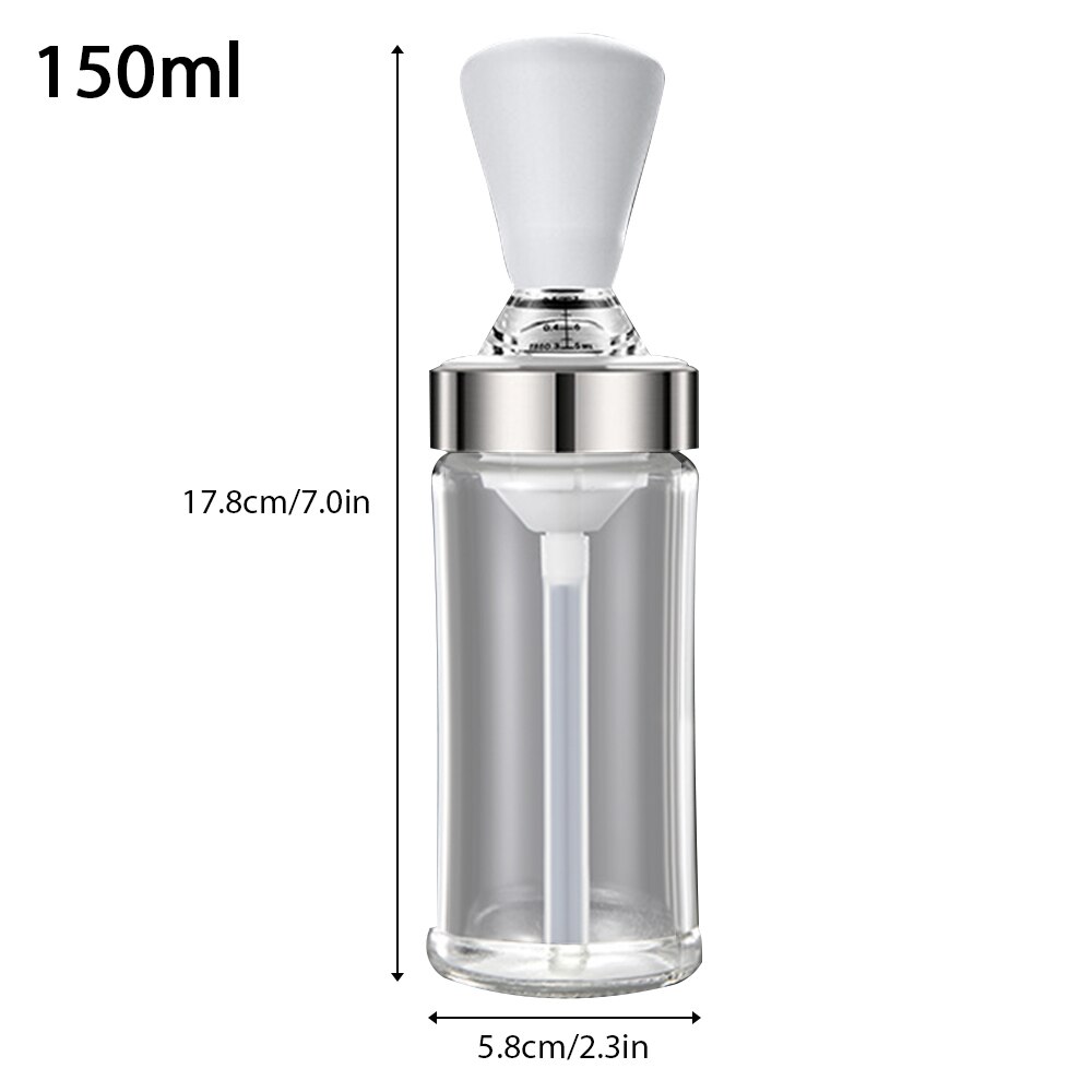 135ml Silicone Oil Brush Bottle Barbecue Grill Oil Brush Baking Pastry Steak Liquid Dropper Bottle Dispenser Kitchen Accessories: white