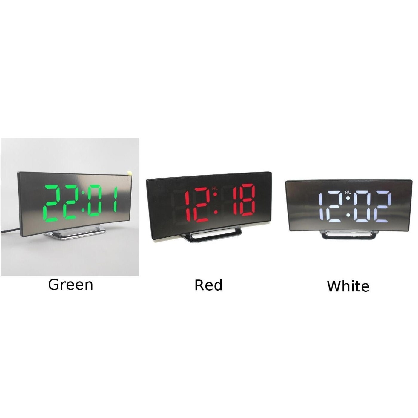 Mirror LED Alarm Clock Multifunction Wireless 5.0 Bluetooth Music Player Electronic Digital Wireless Table Clock