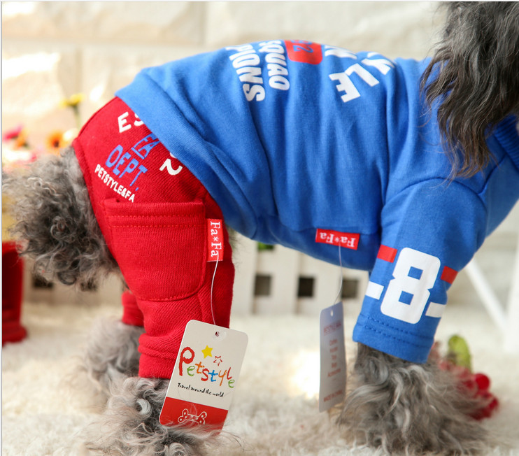 Kleding Voor Honden Puppy Hond Kat Pet Kleding Kleding Gestreepte Pocket Katoen Mannelijke Hond Broek Jumpsuits & Rompertjes XS-XL