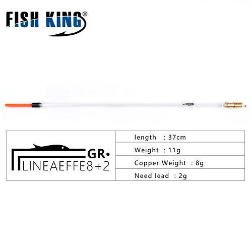Fishking carbon plastic floatlight 6+2/ 8+2 fishing floats tube fishing float set pesca fiskegrej værktøj: Gul