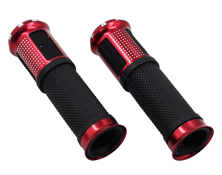 1Pair 7/8" Universal throttle Grip handle Handlebar Motorcycle Throttle Handlebar Cover Grip Smooth Soft Rubber Anti slip Handle: Red