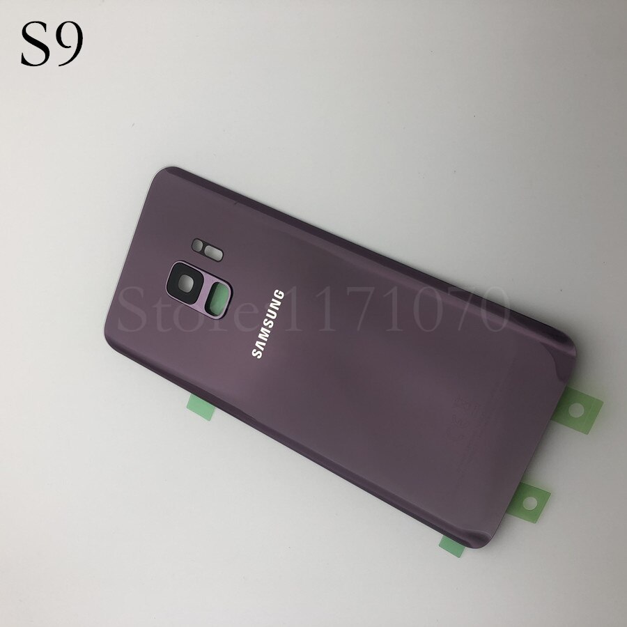 For Samsung Galaxy S9 Plus s9+ G965 SM-G965F G965FD S9 G960 SM-G960F G960FD Glass Battery Back Cover Door Housing Replacement: s9 purple