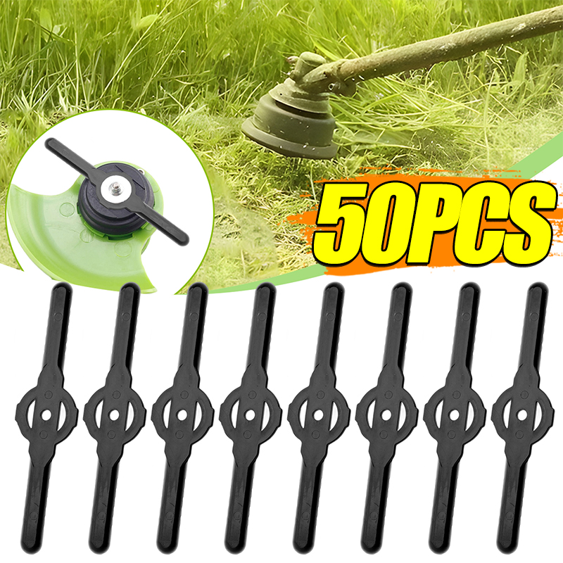 Cuchilla cortadora de plástico para jardín, cortacésped eléctrico inalámbrico, herramienta cortadora de césped, accesorios de repuesto, 10/50 Uds.