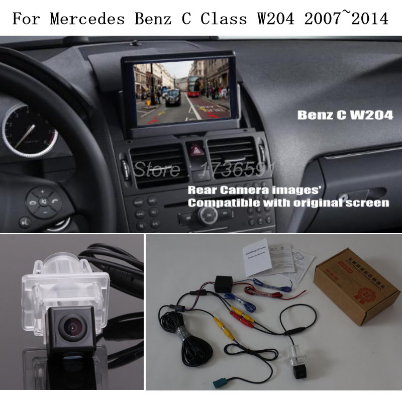 Auto Achteruitrijcamera Voor Mercedes Benz MB C Klasse W204 2007 ~ -Auto Back Up Reverse Camera RCA &amp; Originele Screen Compatibel