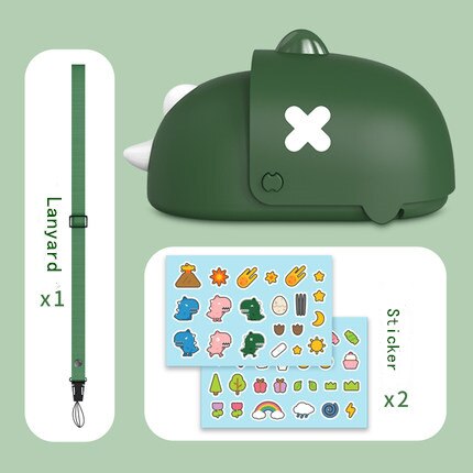 Children hanging neck portable small fan hair dryer mini lazy hanging neck primary school students outdoor pocket electric fan: Green