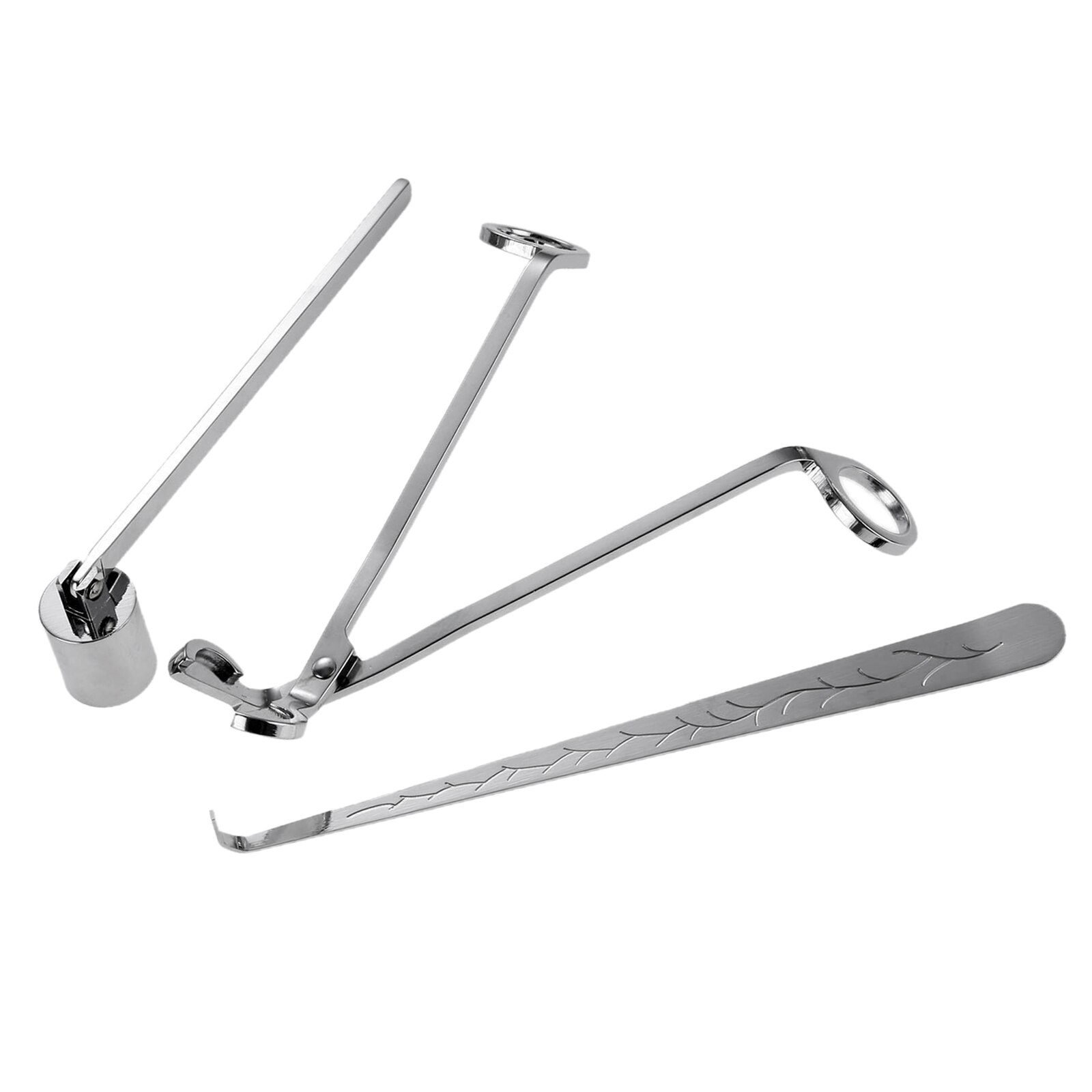 3 Stks/set Kaarsendover Trimmer Haak Rvs Kaars Schaar Wieken Dipper 4 Kleuren Kaars Accessoires: Silver