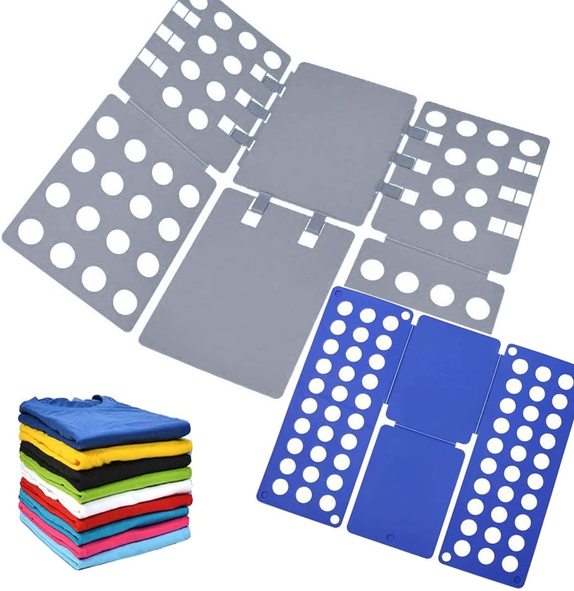 Planche à plier les vêtements pour adultes et enfants, pliage de dossier en plastique pratique détacha toutes les tailles pliage rapide des vêtements t-shirts