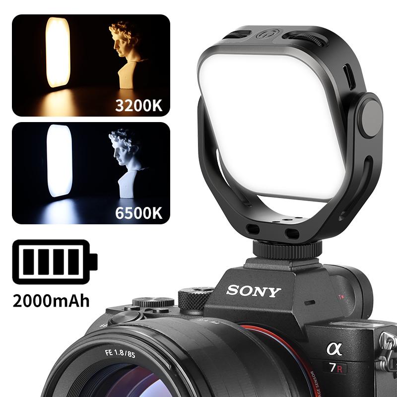 Ulanzi vijim vl66 ajustável led luz de vídeo com 360 rotação suporte montagem rechargable dslr slr luz preenchimento móvel: Default Title
