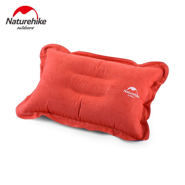 Naturehike Upgraded Suede Material Inflatable Pillow for Hiking Backpacking Travel Pillows Camping Nap Air Pillows NH15A001-L: Orange