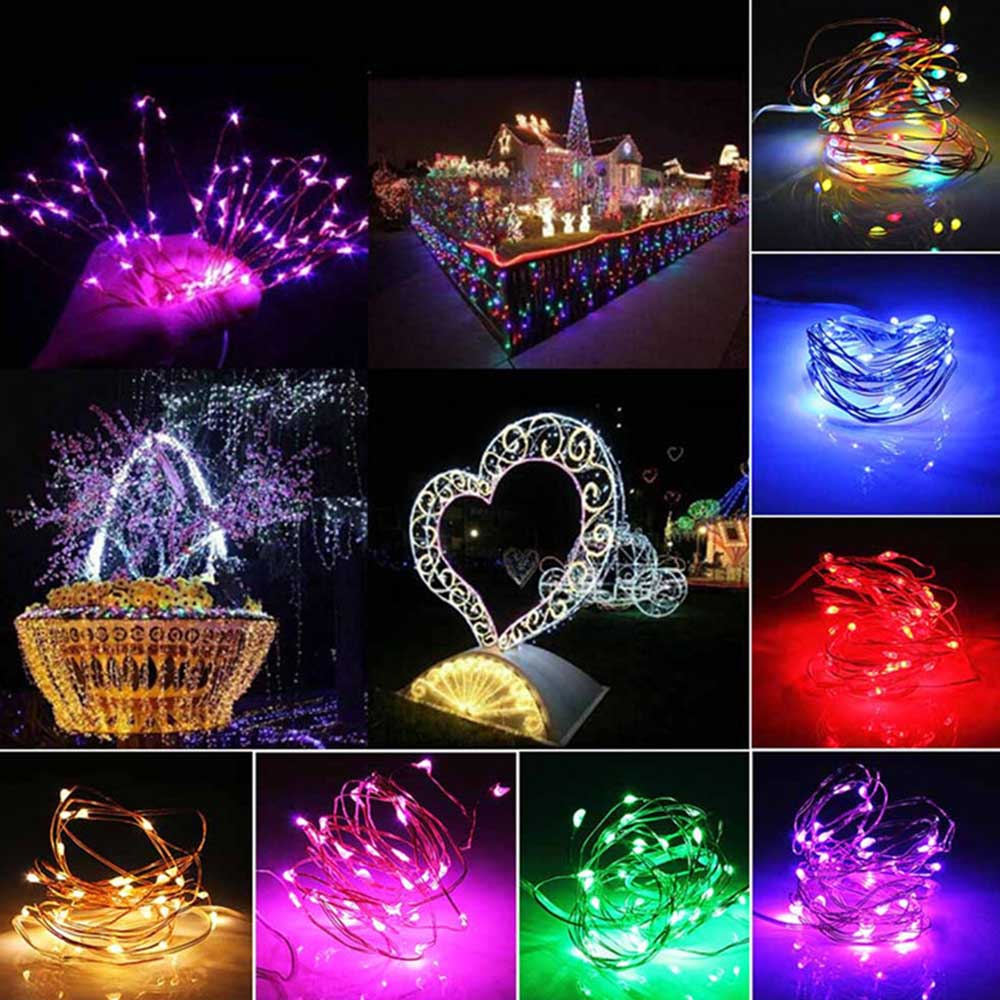 20M USB/Battery LED String Light Christmas Lights Twinkle String Copper Silver Wire Garland Light Waterproof Fairy String Party