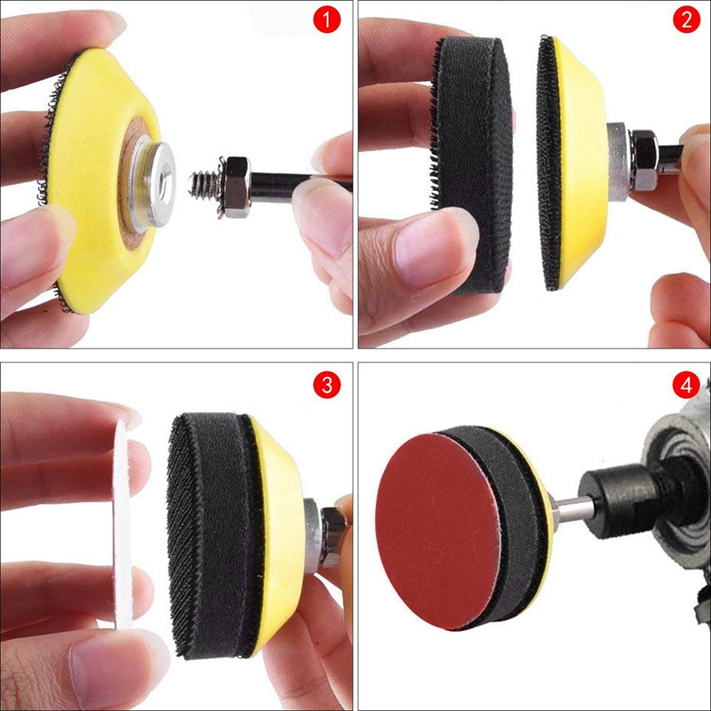 100Pcs 6-Inch Sanding Discs, Self Adhesive Back, Assorted Sandpaper 80 Grits