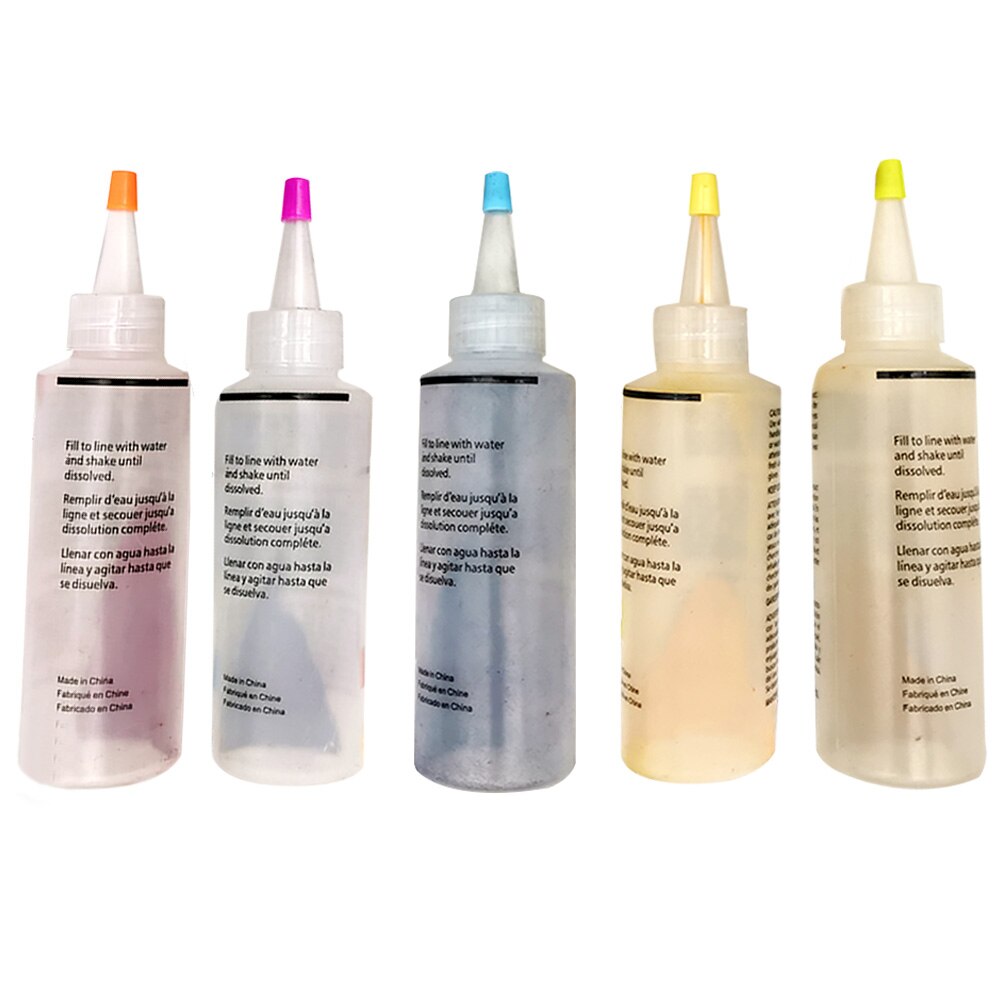 5 Colors Permanent Paint DIY Clothes One Step Tie Dye Kit Fabric Textile Non Toxic Family Fun Disposable Gloves Home Vibrant