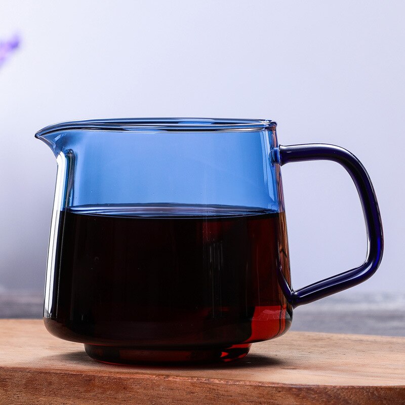 Hæld over glas rækkevidde kaffeserver cafe hånd dryp kaffekop kedel kedel brygger japansk stil kaffe drypper krus kande kande: 550ml -  blå