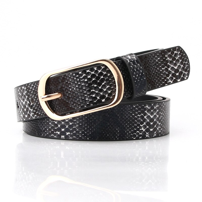 Vintage slange leopard print belte for kvinner svart midje skinnbelte for dame kvinnelige linning belter: Yd 3
