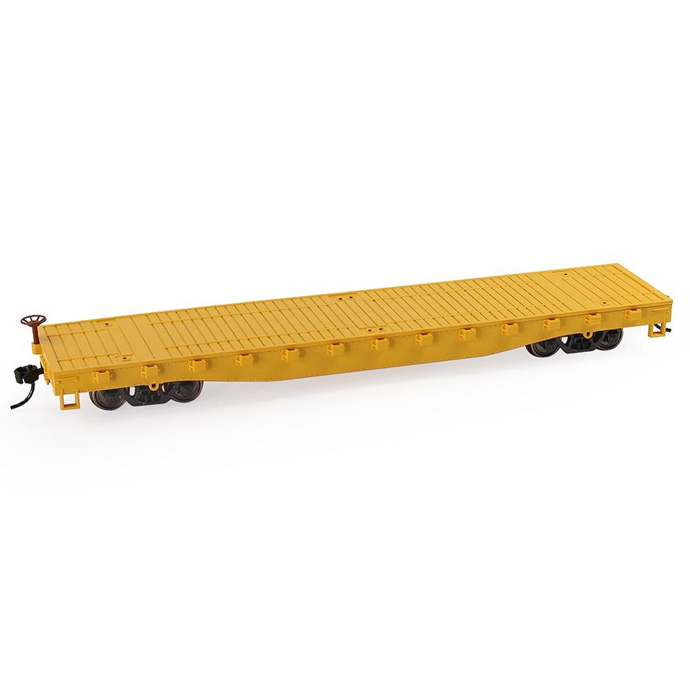 2pcs HO Scale 1:87 52ft Flat Car Flatbed Transporter Carriage C8741 Freight Car Model Railway