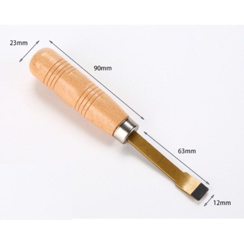 6 stuks vergulde draaibeitels, doe-het-zelf handbeitels, messen, gutsen, gereedschapsset voor hout, klei, leer, snijden