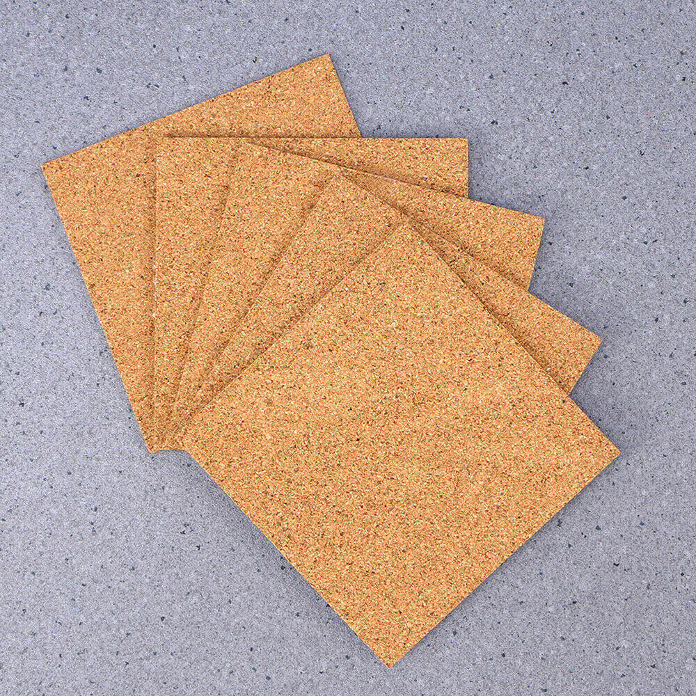 20PCS Self-Adhesive Cork Coasters Squares Cork Mats Heat Resistant Mini Backing Sheets Tea Drink Placemat