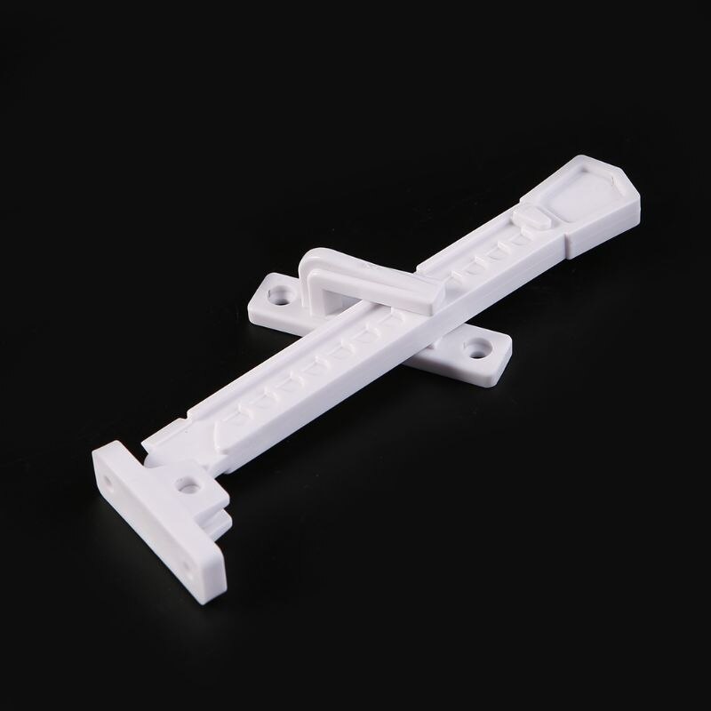 Abrazadera de ventana ABS con tornillos, bloqueo de marco de ventana, pestillo de ventana de seguridad para niños, Stay Catch