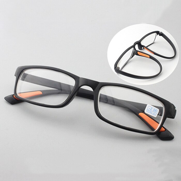 Seemfly ultralight  tr90 nærsynethedsbriller mænd kvinder firkantede optiske brillebriller til studerende med dioptri  -1.0 1.5 2.0 2.5