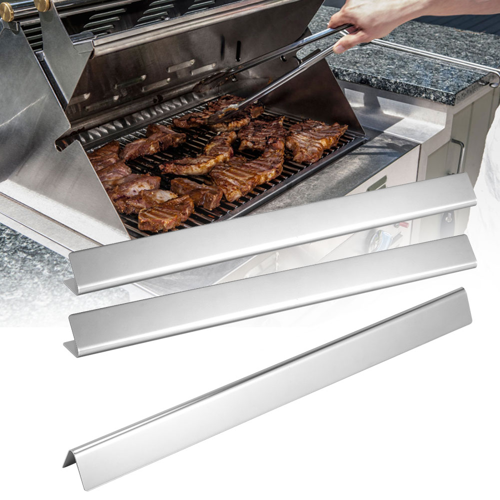 3Pcs Stainless Steel Gas Grill Heat Plate BBQ Heat Tents Fit for Weber/Spirit Series BBQ Heat Tent