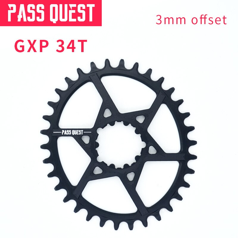 Pass quest gxp mtb ovaal crankstel smal breed kettingblad fiets fiets kettingblad/kettingblad 6mm offset 32-38t: 34t