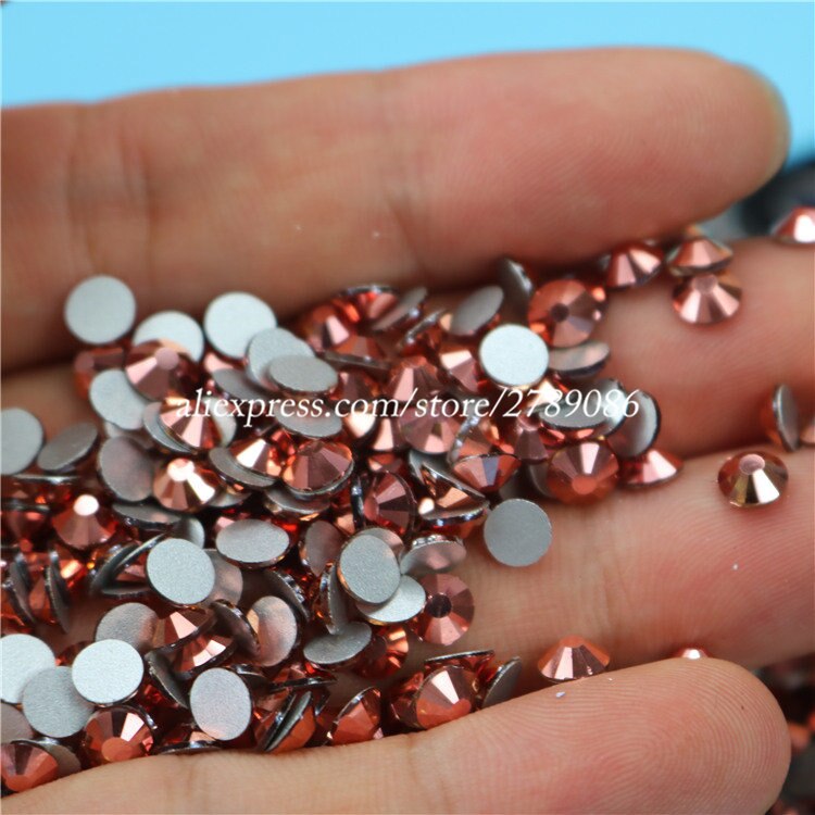 1440 pcs Rose Gold SS16 Niet Hotfix Kristallen Steentjes Voor Nail Art Decoratie Plaksteen Lijm Op Strass Stenen DIY Ambachten kledingstukken