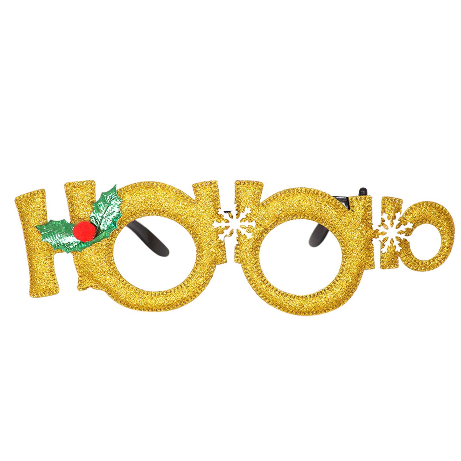Noël noël lunettes claires spécifications nouveauté lunettes de soleil robe fête Santa adulte enfants fête jouets Santa bonhomme de neige habiller: Fluorescence Jaune