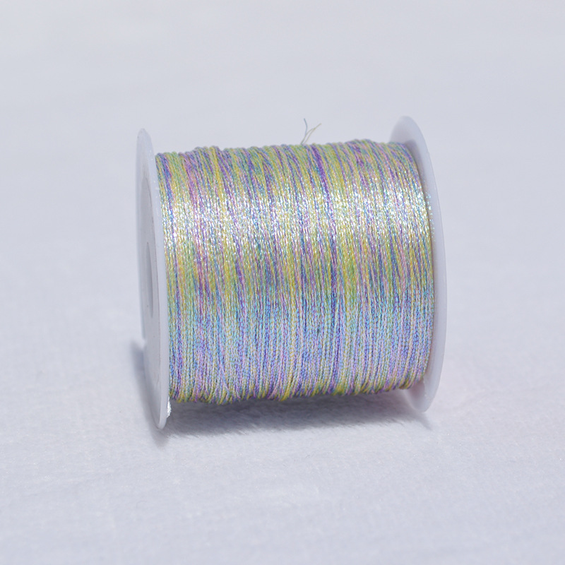 100M/Rol 3 Strengen Kleurrijk Goud Zilver Draad Gevlochten Touw Draad Borduurwerk Haak Kraal String Diy Armband Ketting: Olifant Grijs