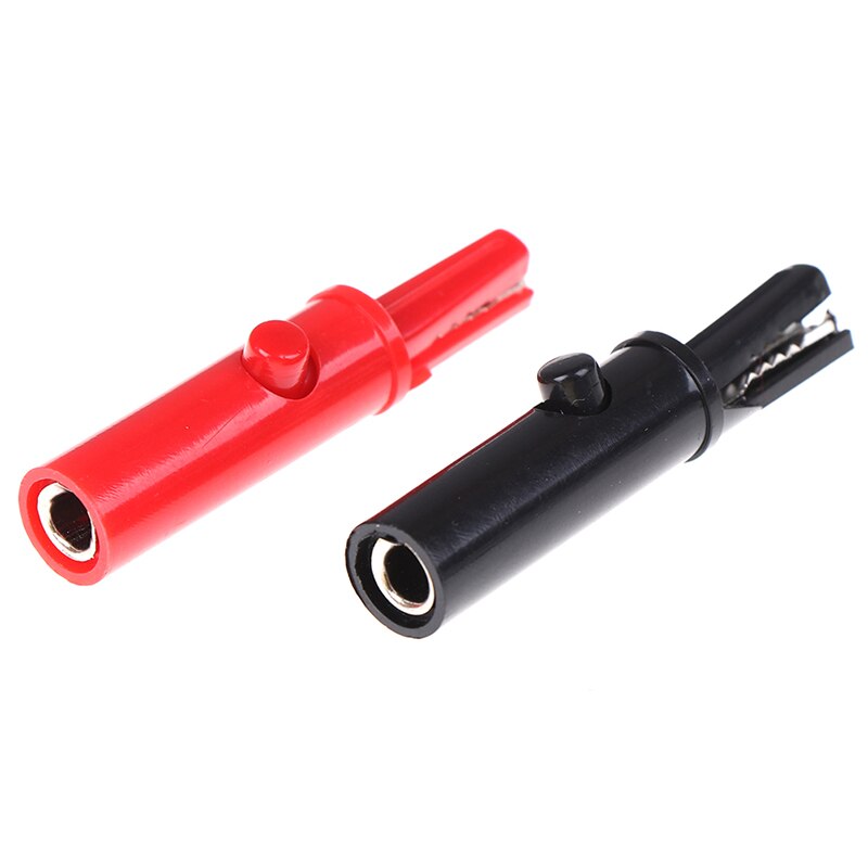 2 Stuks Push Button Type Volledige Beschermende Alligator Clip Voor Professionele Multimeter