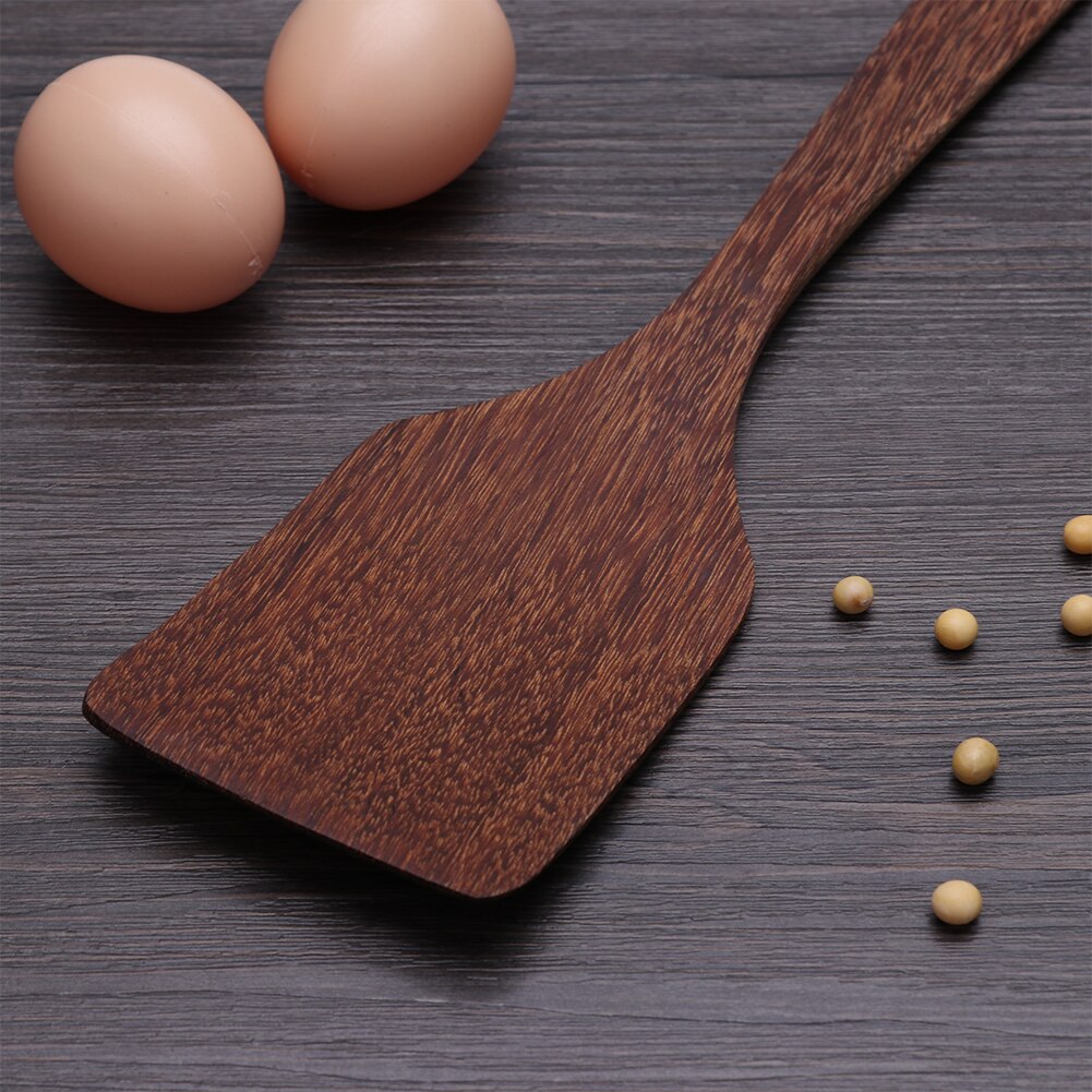1pc Non-Stick Spatula Wooden Vintage Cooking Wenge Turner Tools Shovel Cookwares for Household Kitchen Decoration