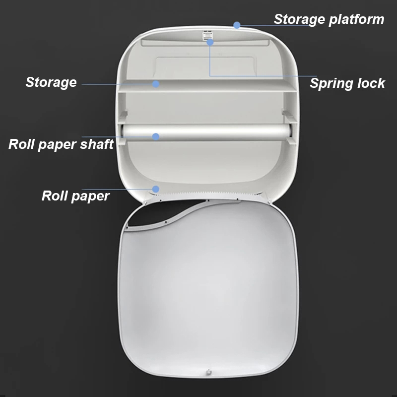 Toilet Paper Holder Waterproof Tray Roll Tube for Toilet Paper Storage Box Double Layer Tray Tissue Box Shelf Bathroom Product