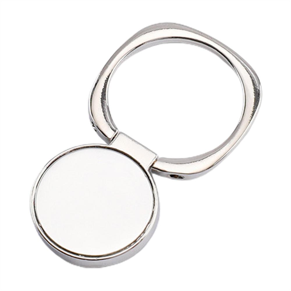 360 Degree Ultra-Thin Finger Ring Magnetic Car Bracket Holder Grip Base For iPhoneSamsung Smartphone Desk Stand: Silver