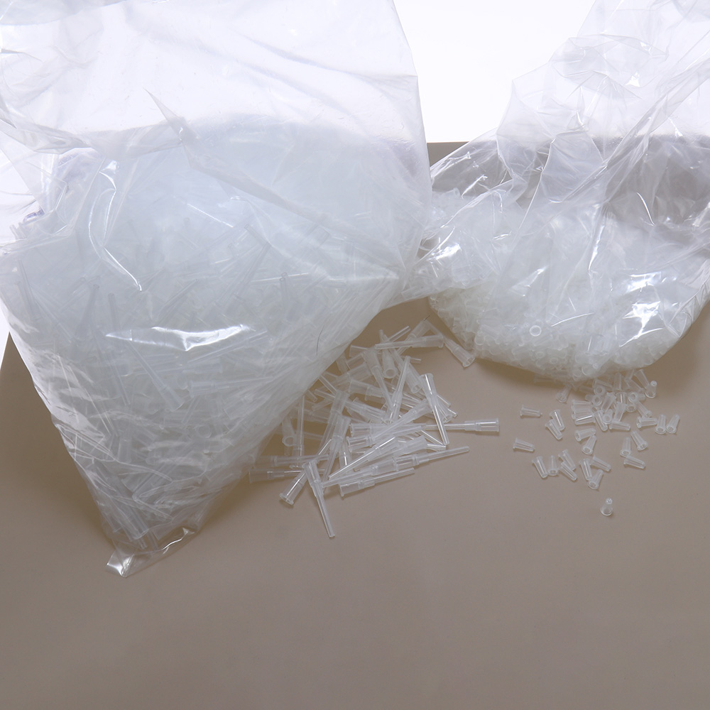 100 stuks vloeistofdispensernaalden spuittips ronde plugdop transparant plastic deksel