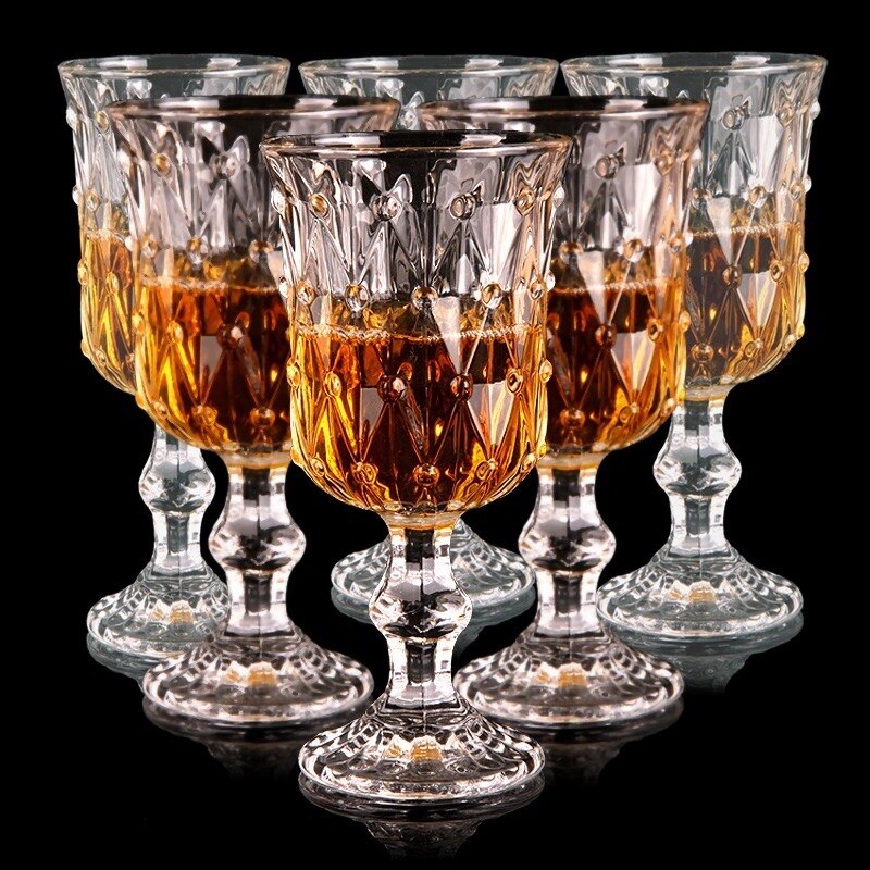 Juego De Vasos De cristal para whisky, juego De copas De vino tinto De diamante, champán, cocina, comedor, Bar, , 4 piezas