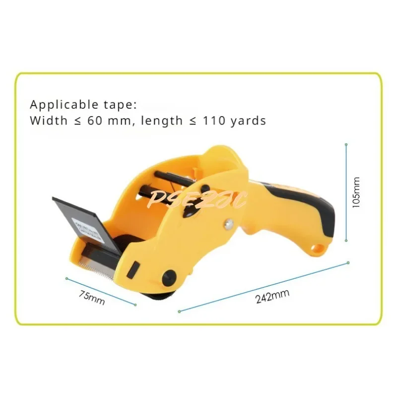 Tragbarer Verpackungsbandabroller, 6 cm, transparente Bandschneidemaschine, manuelle Verpackungsmaschine