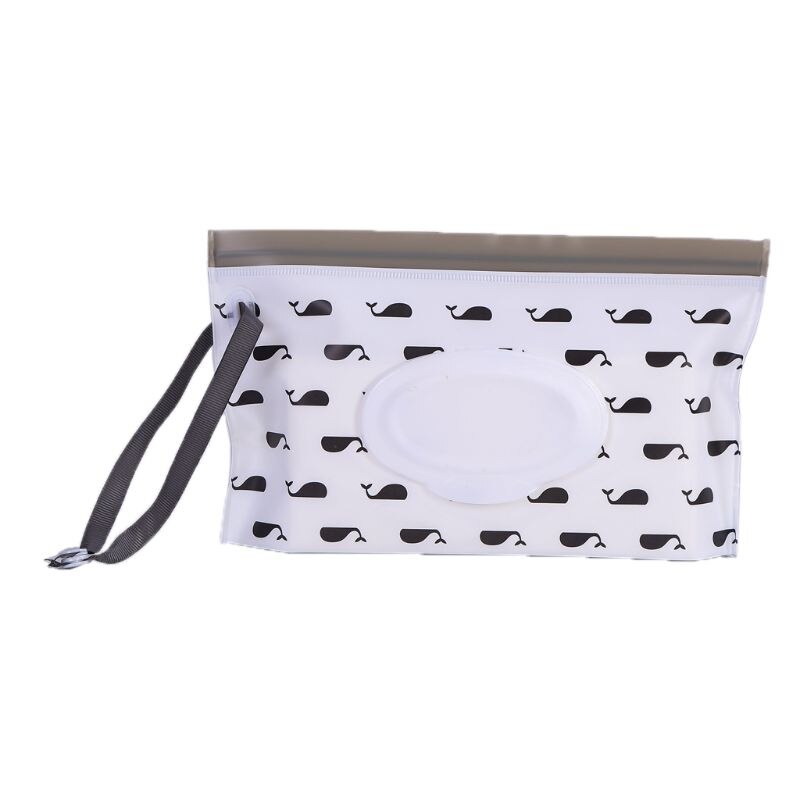 Boîte de lingettes humides pour bébé Portable contenant des lingettes: Black