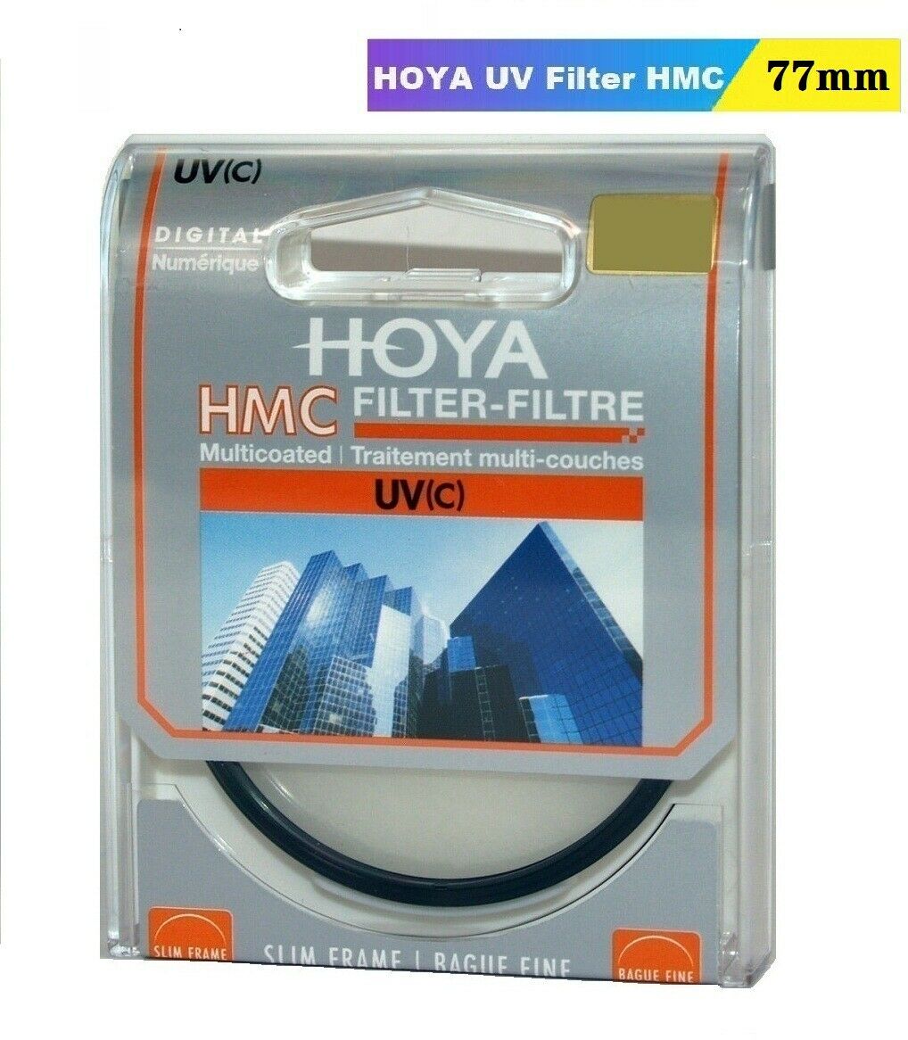 The Hoya HMC UV (c) 77mm filter, ultra-thin frame, digital multilayer coating MC UV C for camera lens filters